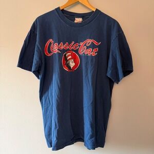 Vintage 1997 Dr Seuss Cat in the Hat Classic Cat T-Shirt Navy Blue XL USA Made